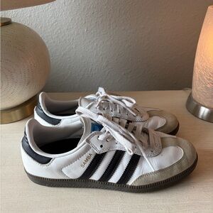 Adidas Women’s Samba Classic Sneakers in White & Black, Size 8.5